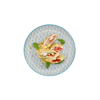 Омлетный рулет с овощами